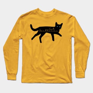 Cat Gentleman in Silhouette Long Sleeve T-Shirt